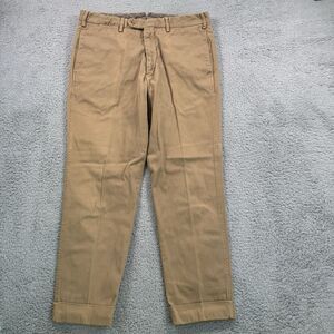 Sid‎ Mashburn Pants Mens Size 33x27 Khaki Cotton Chino Trousers Zipper Fly
